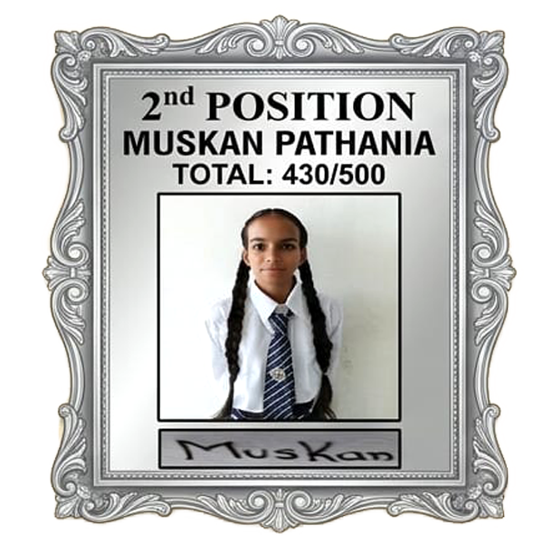 Muskan Pathania - 2nd Position Class XII